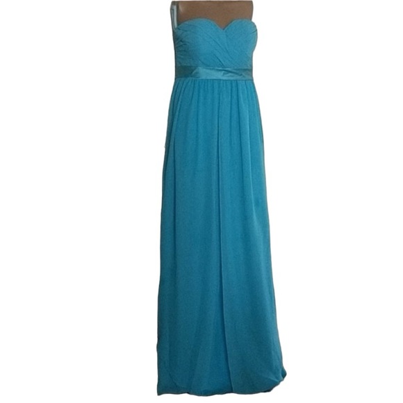 Coco Melody Formal Strapless Sky Blue Formal Maxi Dress Size 4 - Picture 3 of 11